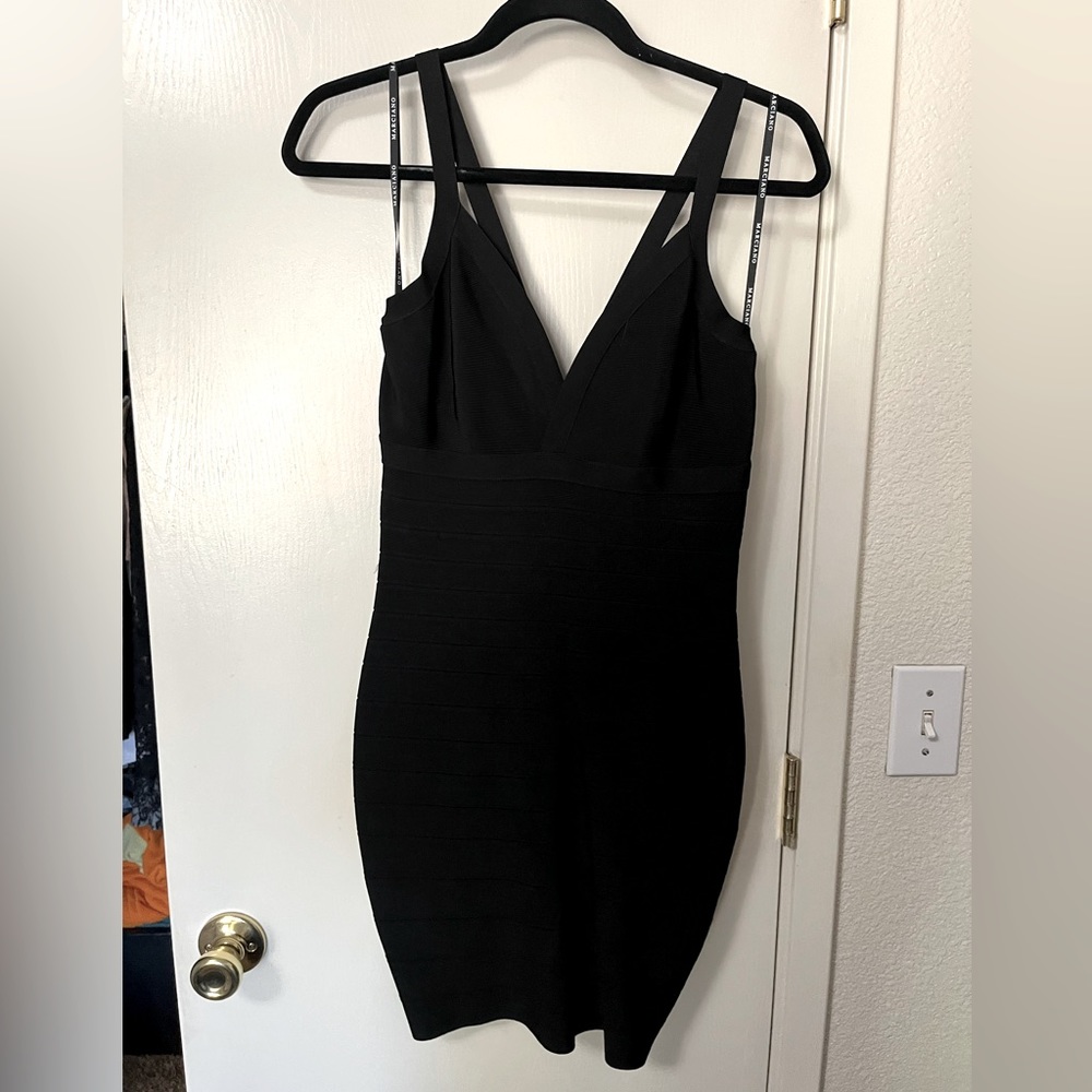 Marciano Black Bandage Dress